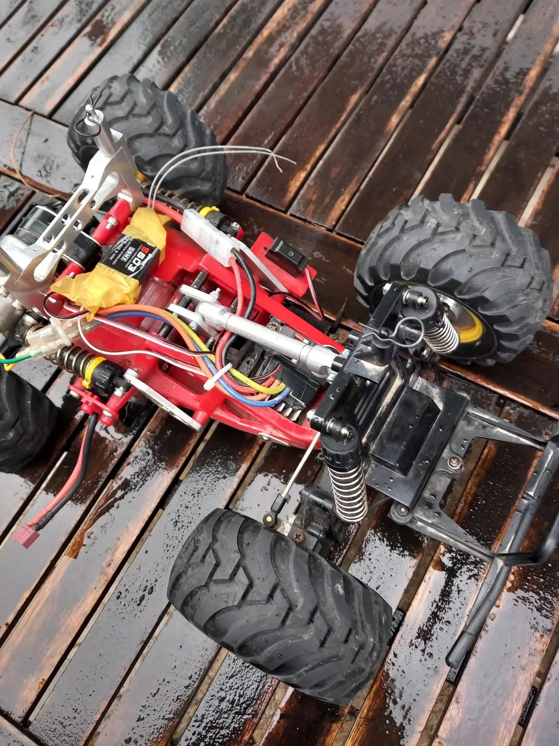 Karosserie Hauben Halter hinten Tamiya Monster Beetle Alu CNC