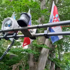 Fahnen-Mast-Halterung, D18, D20, D22 inkl. Mast, 2er Set