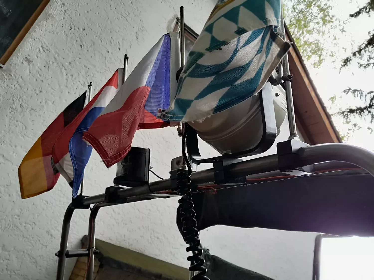 Fahnen-Mast-Halterung, D18, D20, D22 inkl. Mast, 2er Set